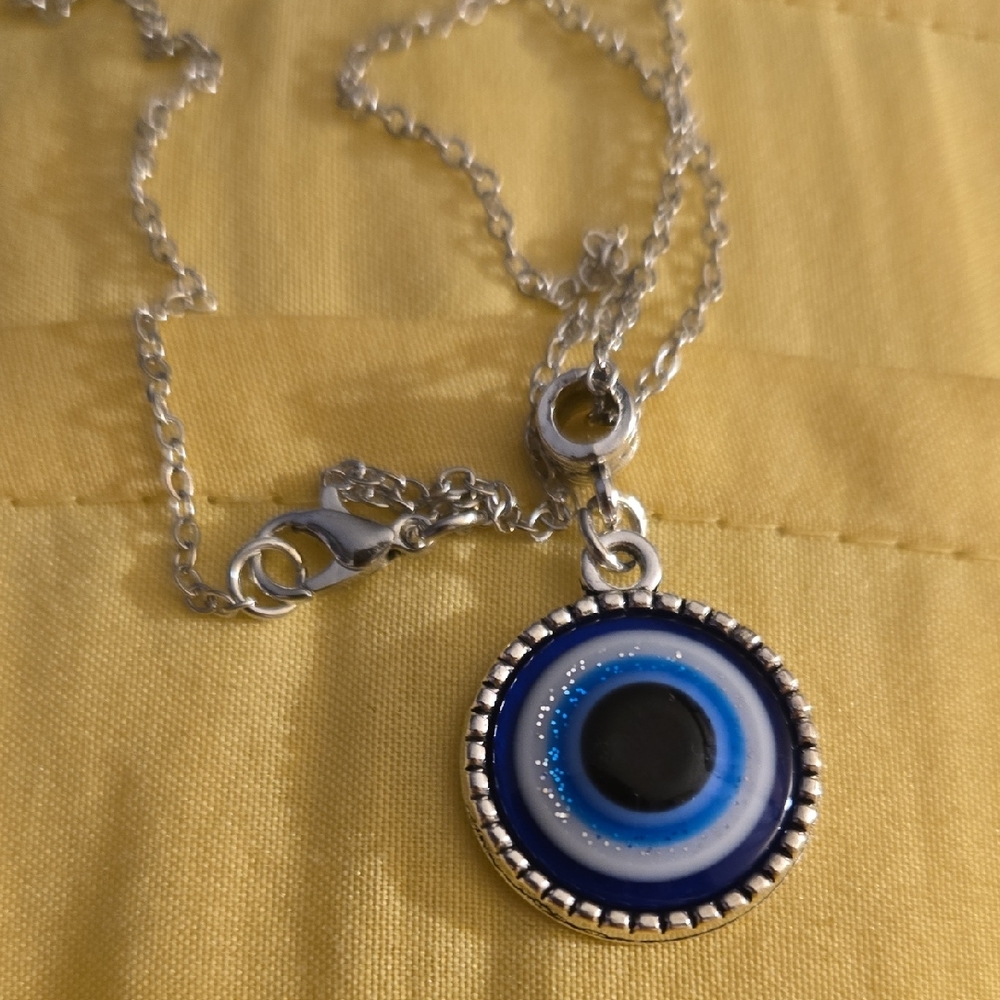 Evil Eye Protection Necklace W/ 18" chain